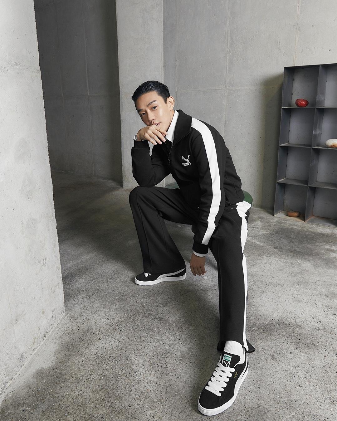 푸마 앰배서더룩🐅🖤@힙하다⁣⠀
세 무드로 풀어내는 스웨이드, 티쎄븐 스타일링👟✔️ #광고 이미지1