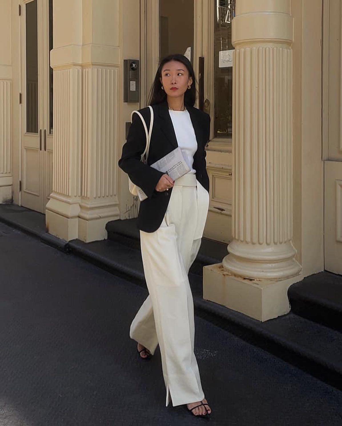 흰 슬랙스 코디법🤍✌🏻 이미지4