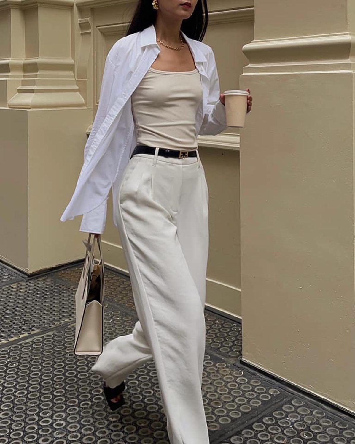 흰 슬랙스 코디법🤍✌🏻 이미지5