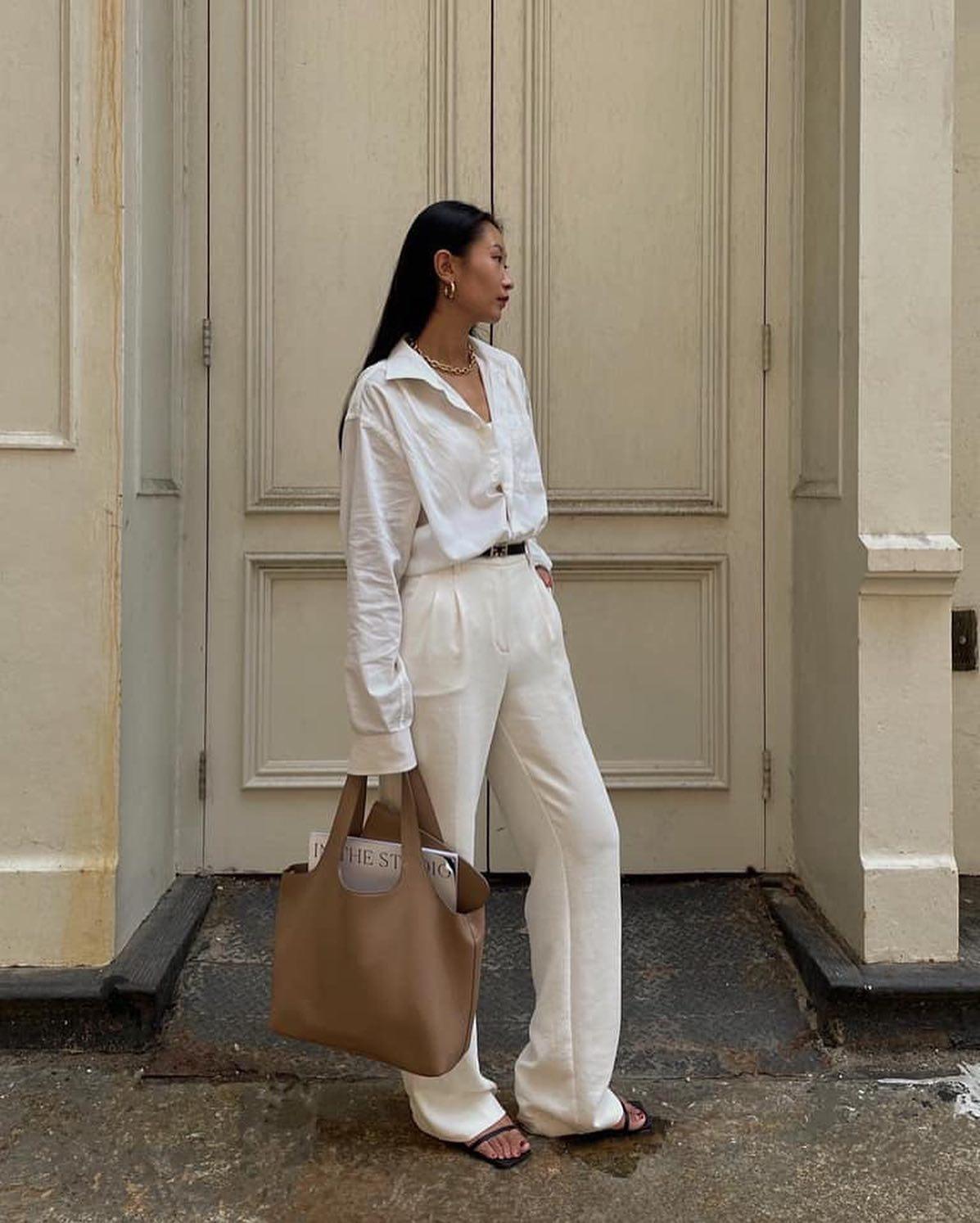 흰 슬랙스 코디법🤍✌🏻 이미지7