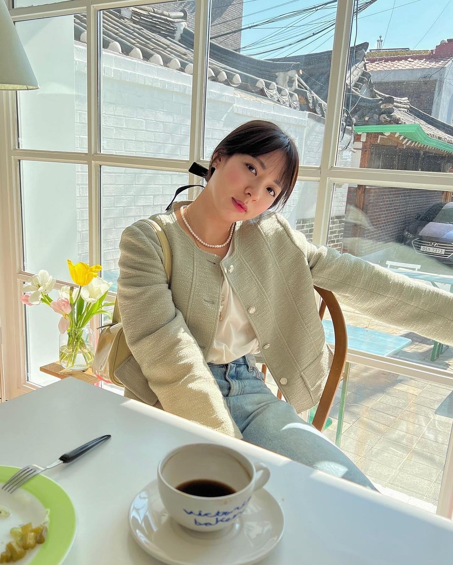 우아한 봄나들이💚🖤트위드 챙겨 이미지4