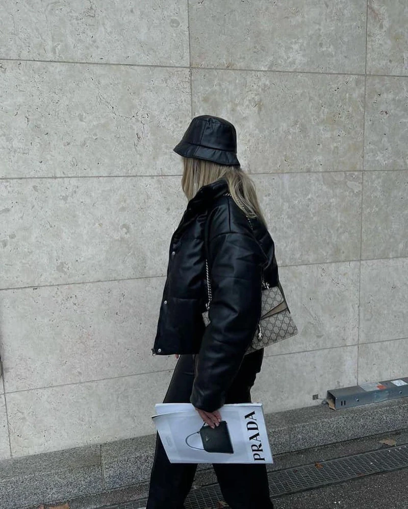 패피라면 레더패딩😍🖤 이미지2