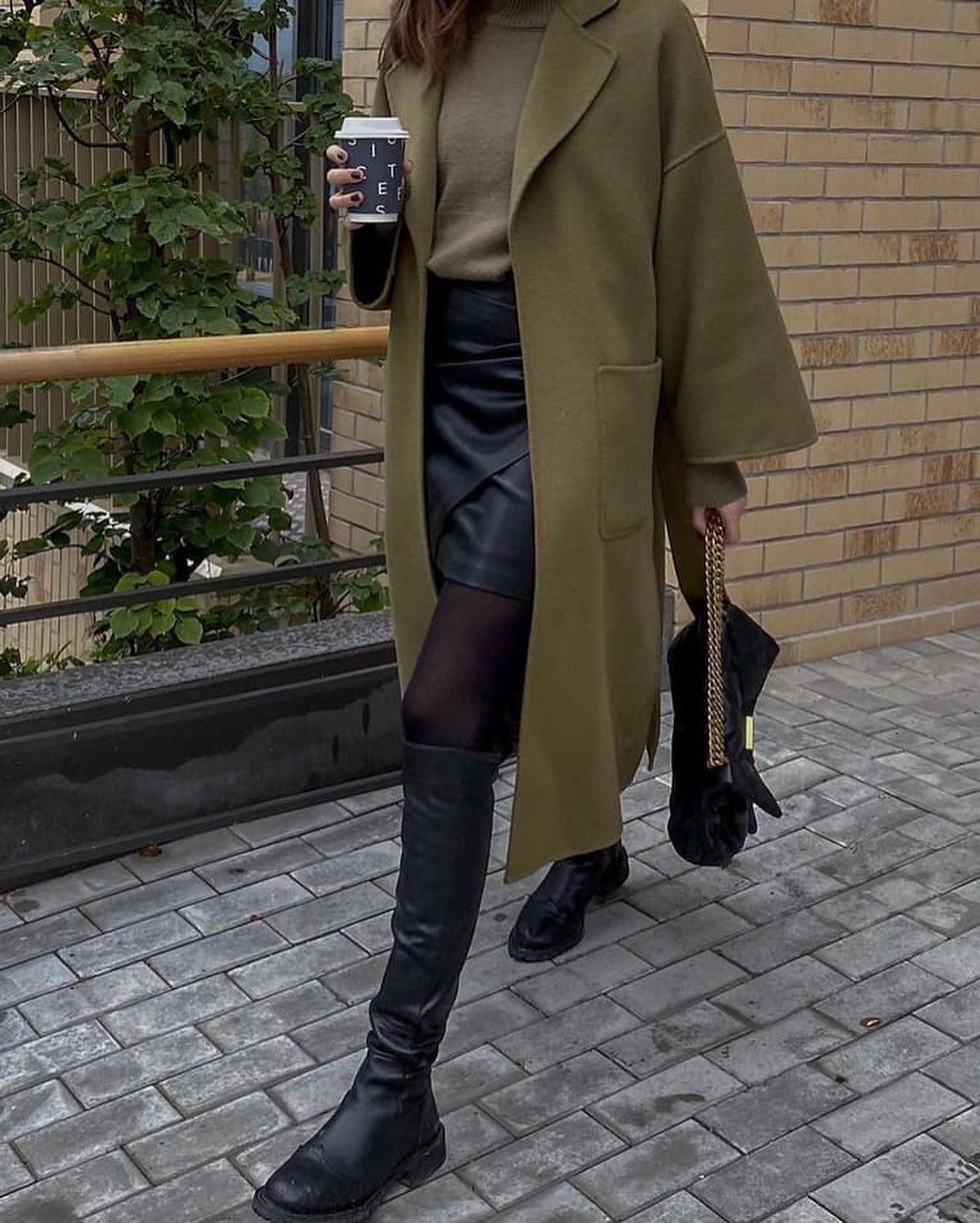 롱코트에 치마💕 데이트룩💘 이미지4