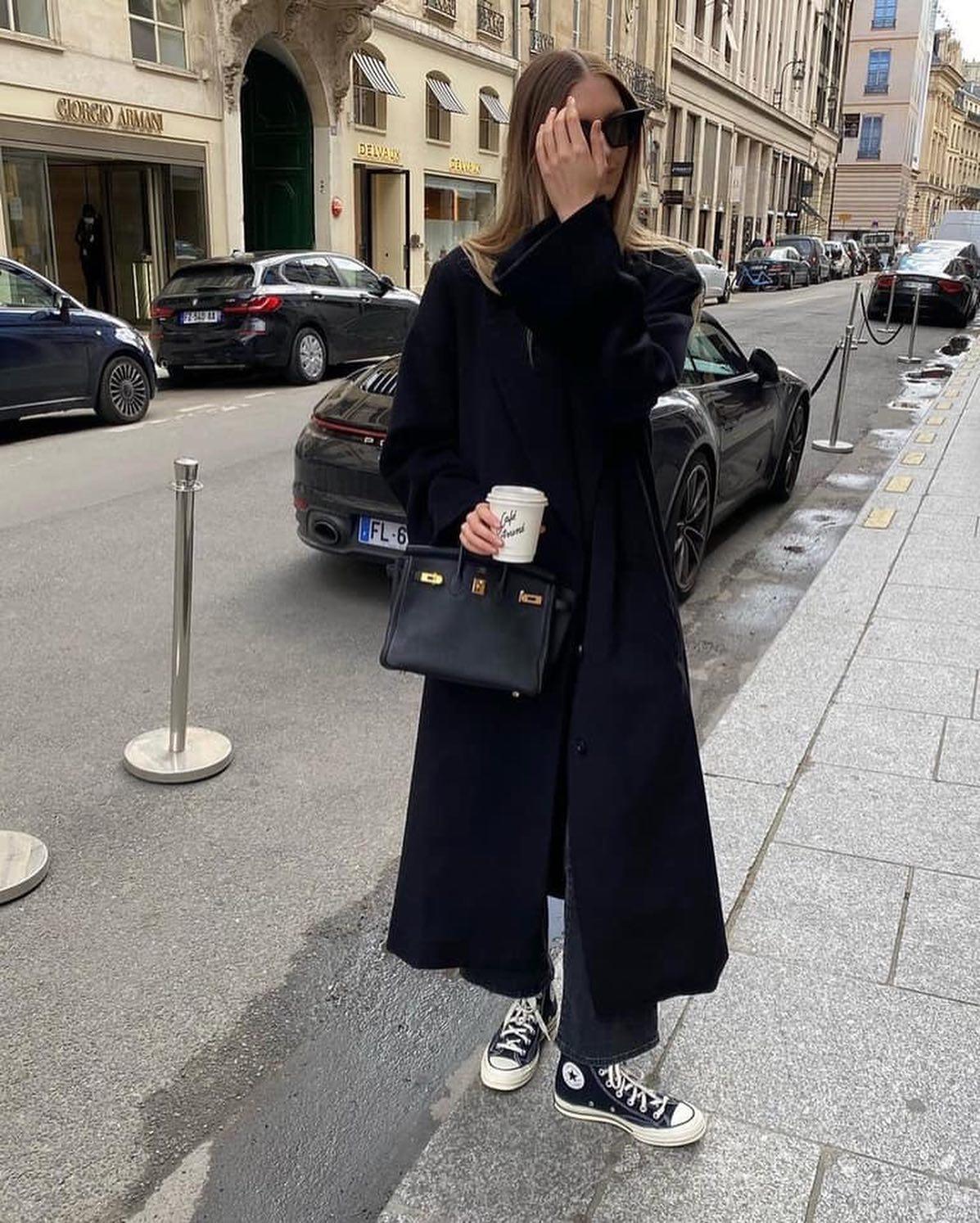 멋진 블랙 롱코트@요렇게🖤 이미지4