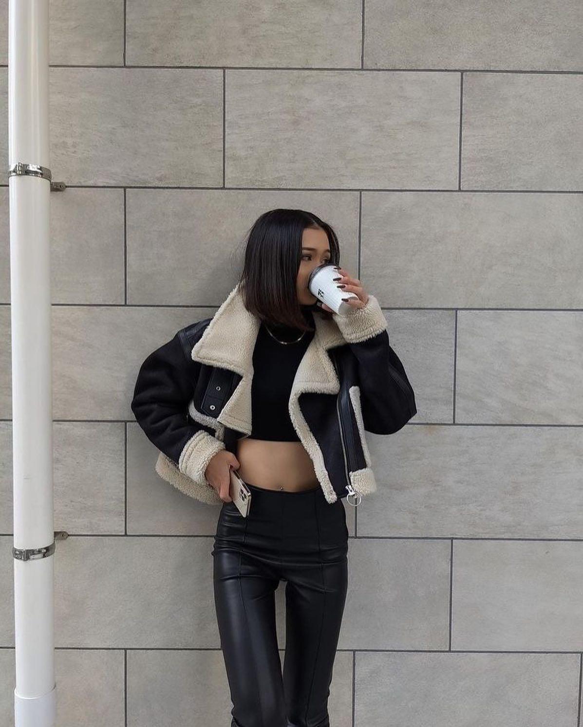 무스탕코디 모아보기🖤 이미지5