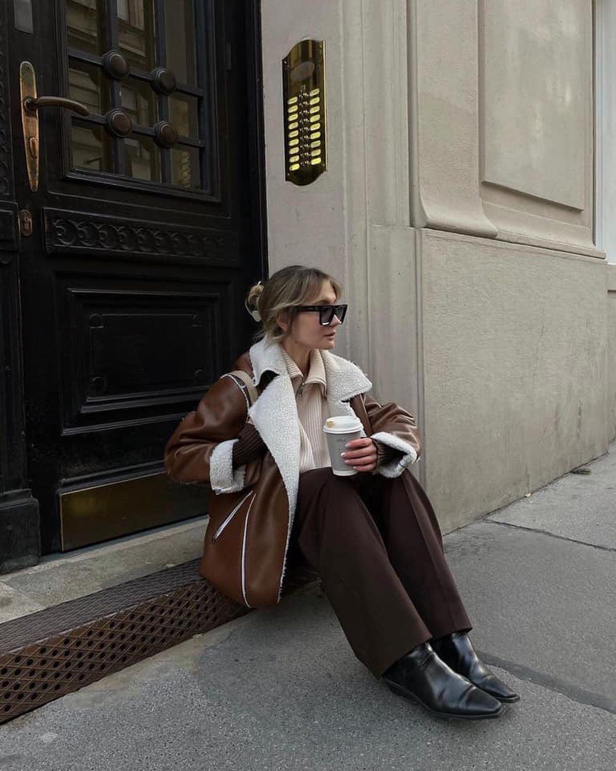 겨울 교복은 역시 무스탕🏷🤎🤍 이미지5