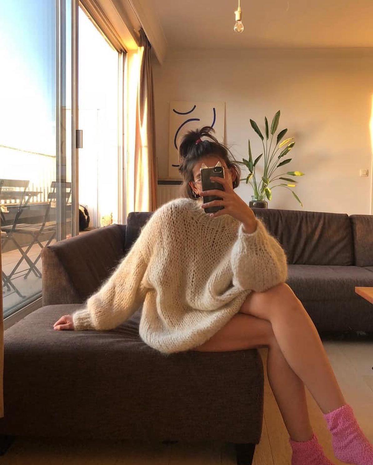 뽀송뽀송 화이트니트 입기☁️ 이미지6