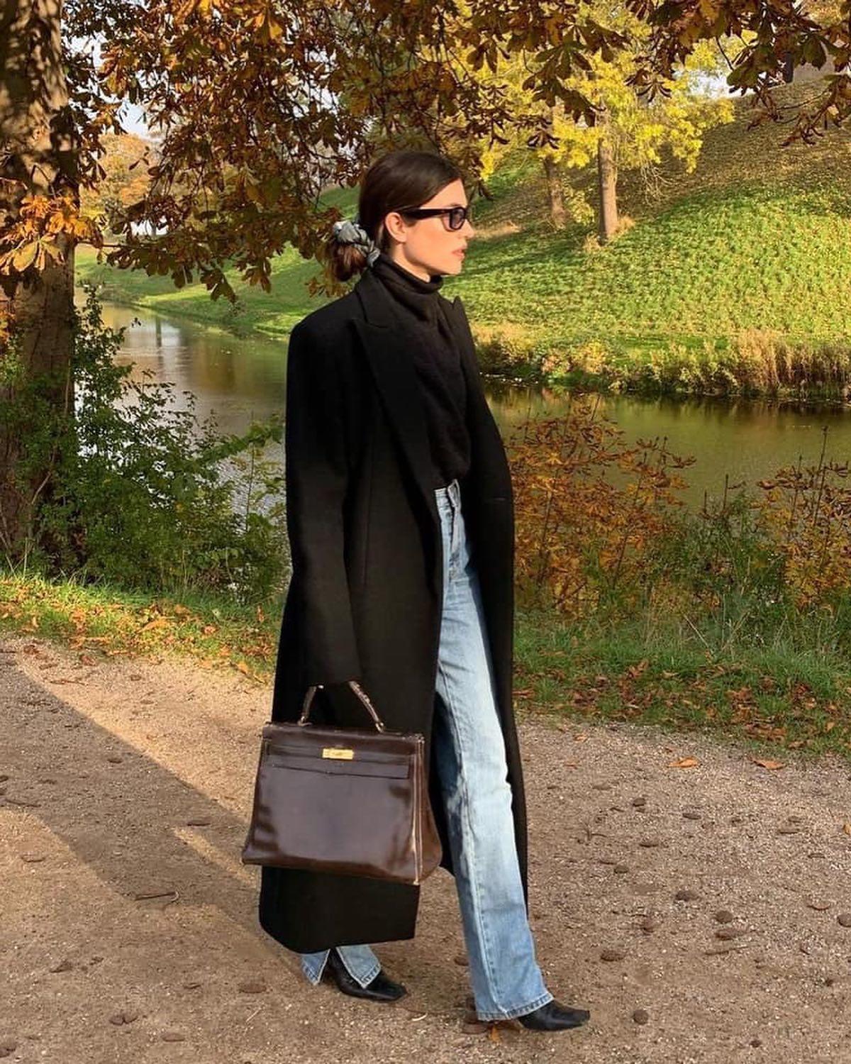 내 키만한 롱코트 입기🧥🖤 이미지4