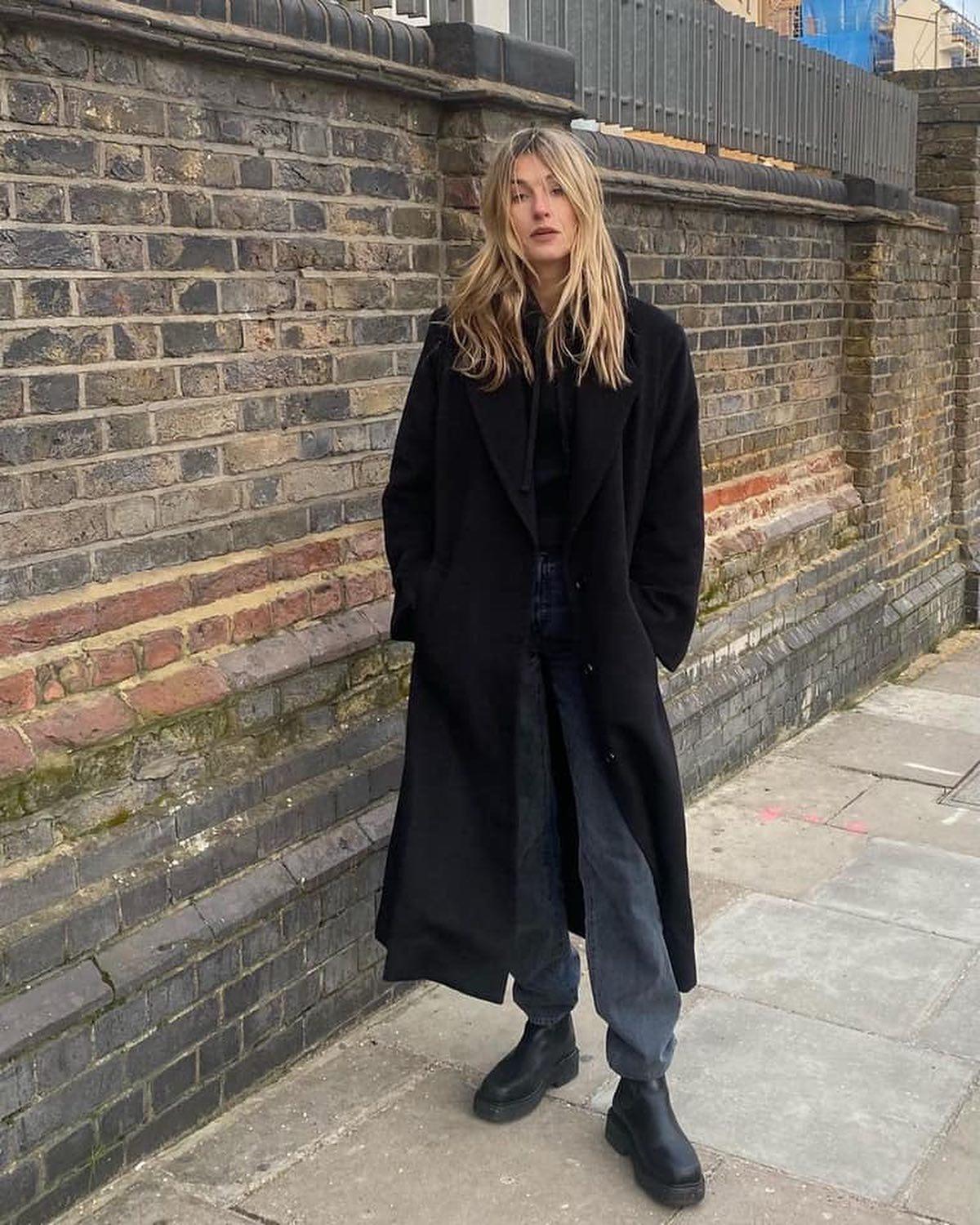 내 키만한 롱코트 입기🧥🖤 이미지8