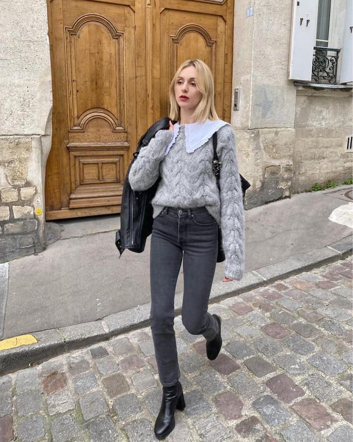 셔츠 위에 니트🧶💛🤍 이미지5