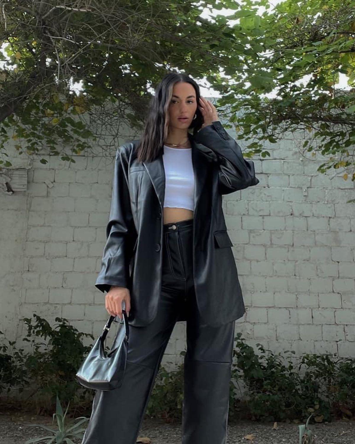 요즘 많이보이는 레더룩👧🏻🤎🖤 이미지6