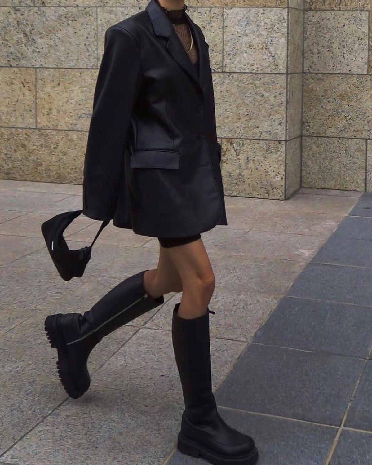 요즘 많이보이는 레더룩👧🏻🤎🖤 이미지7