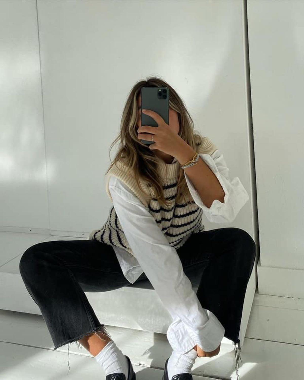 니트조끼로 수수하게💛 이미지4