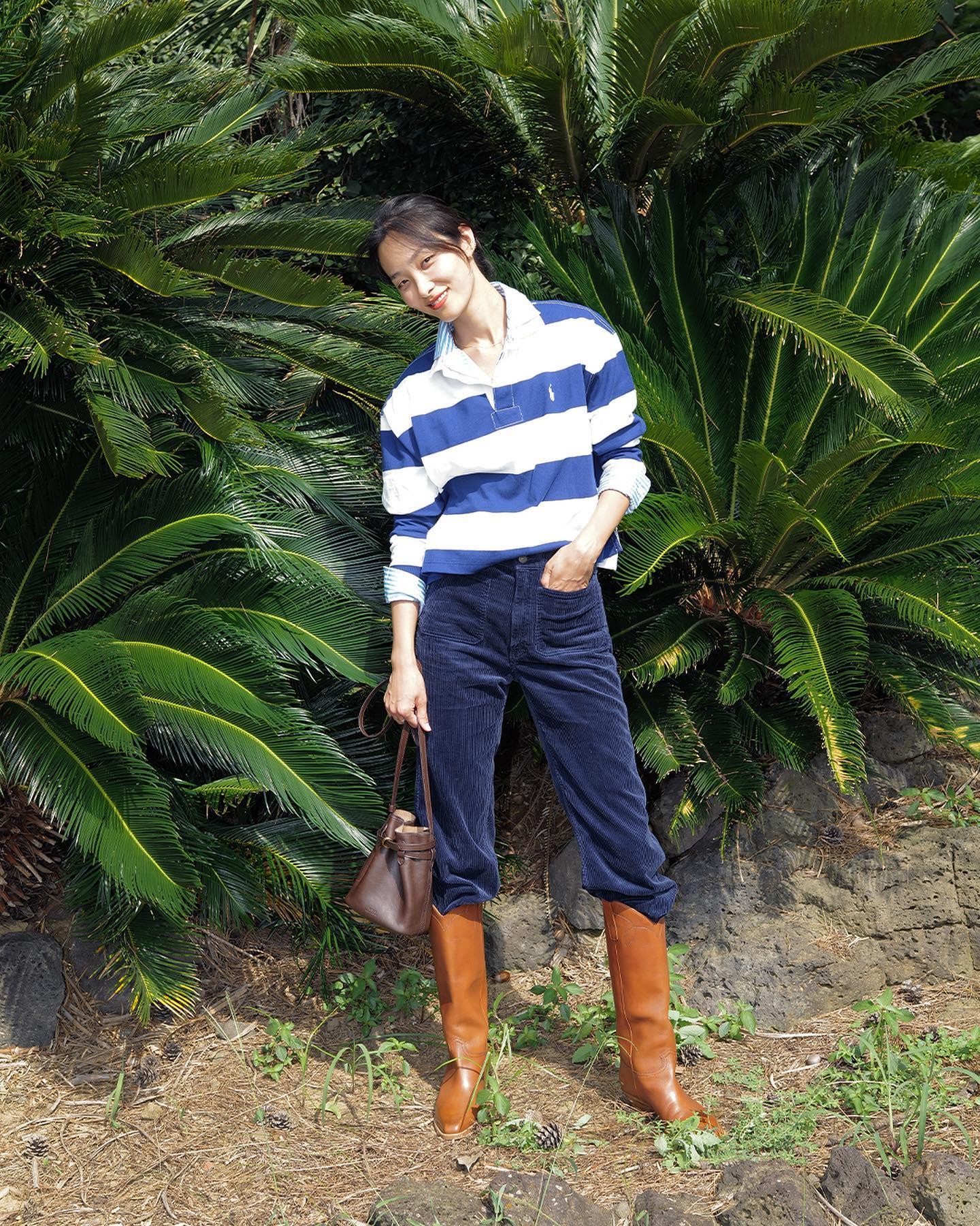 곽지영 폴로 가을룩🏇🏻🇺🇸@참고해 이미지1