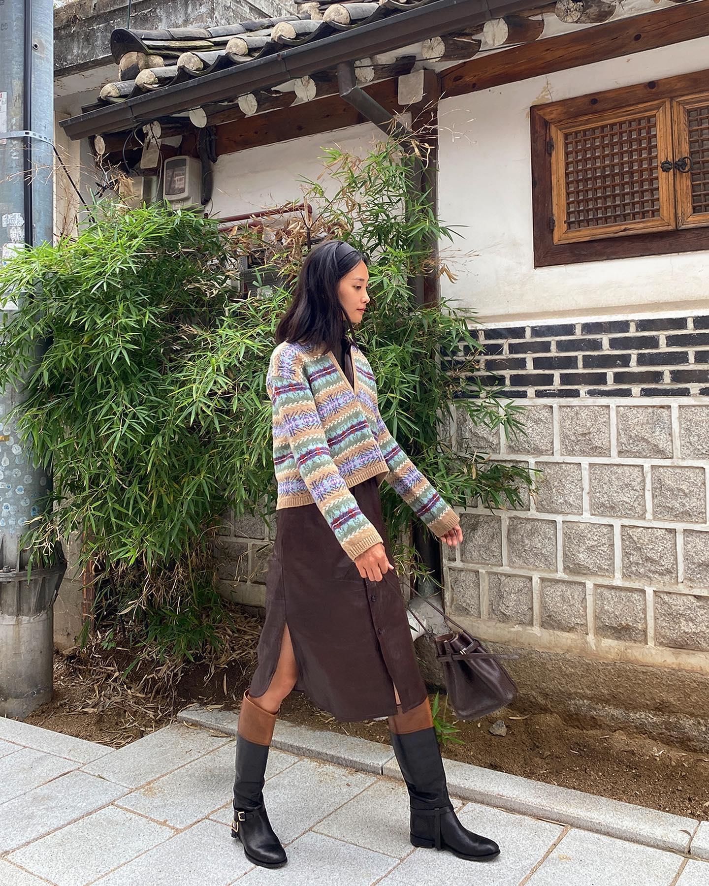 곽지영 폴로 가을룩🏇🏻🇺🇸@참고해 이미지4