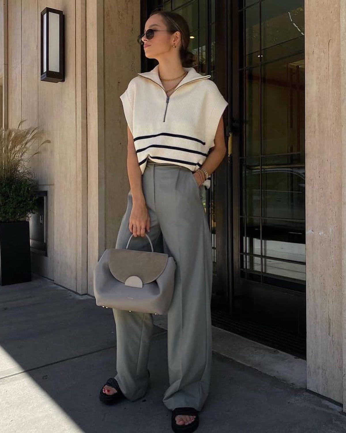 스트라이프 & 슬랙스 조합🏁🖤 이미지4