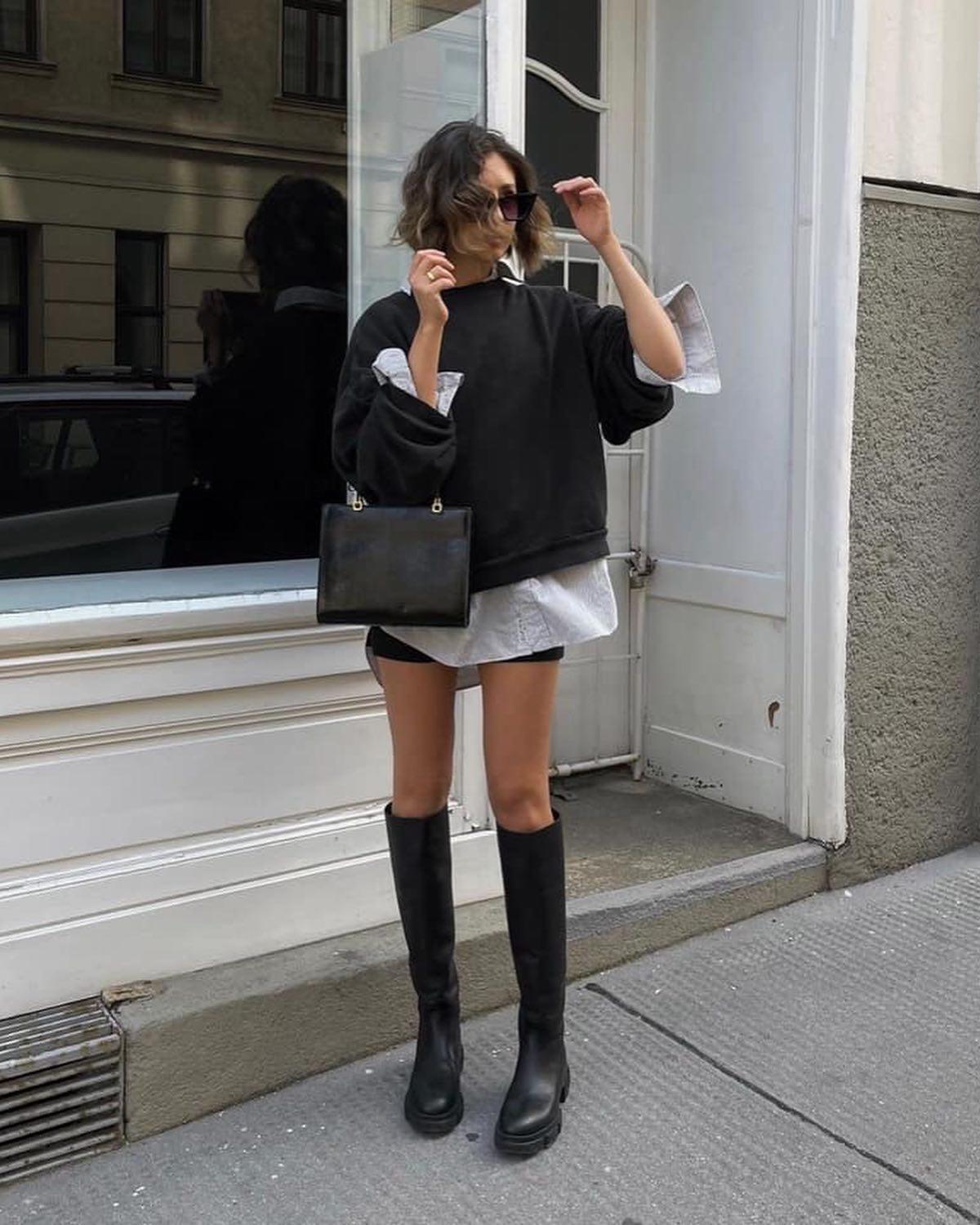 니트+쇼츠+부츠🧶🩳👢 이미지5