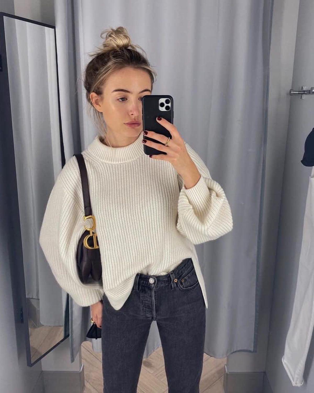 청바지에 니트는 언제나💛👖 이미지4