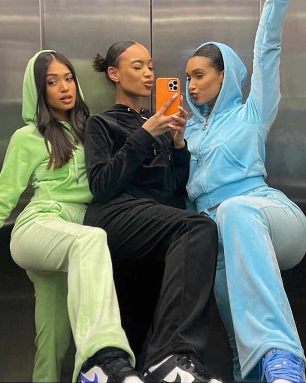 트랙수트 패션👧🏻 하이틴💚🖤💙 이미지