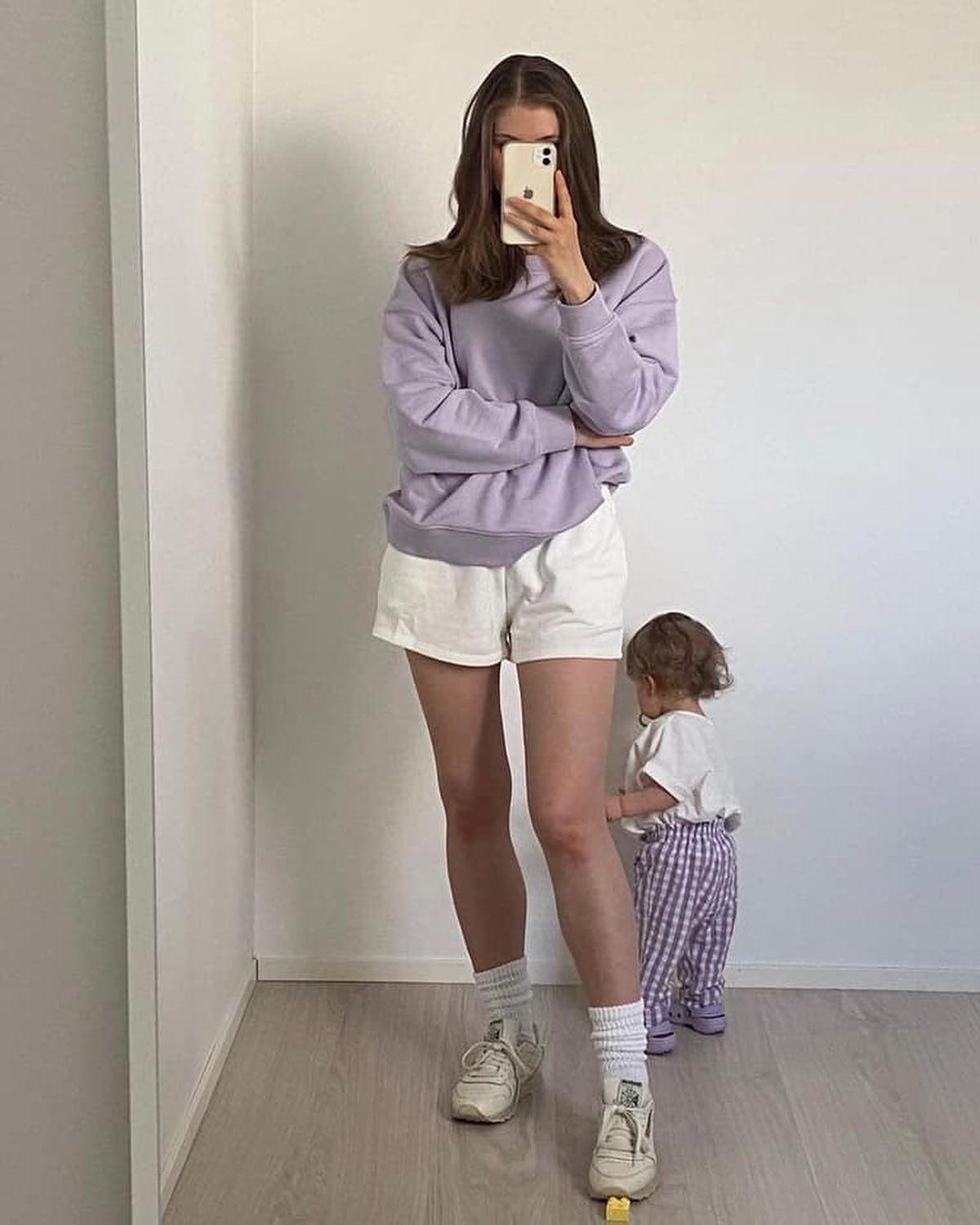 아기랑 엄마랑 커플룩👶🏻💜🤍 이미지