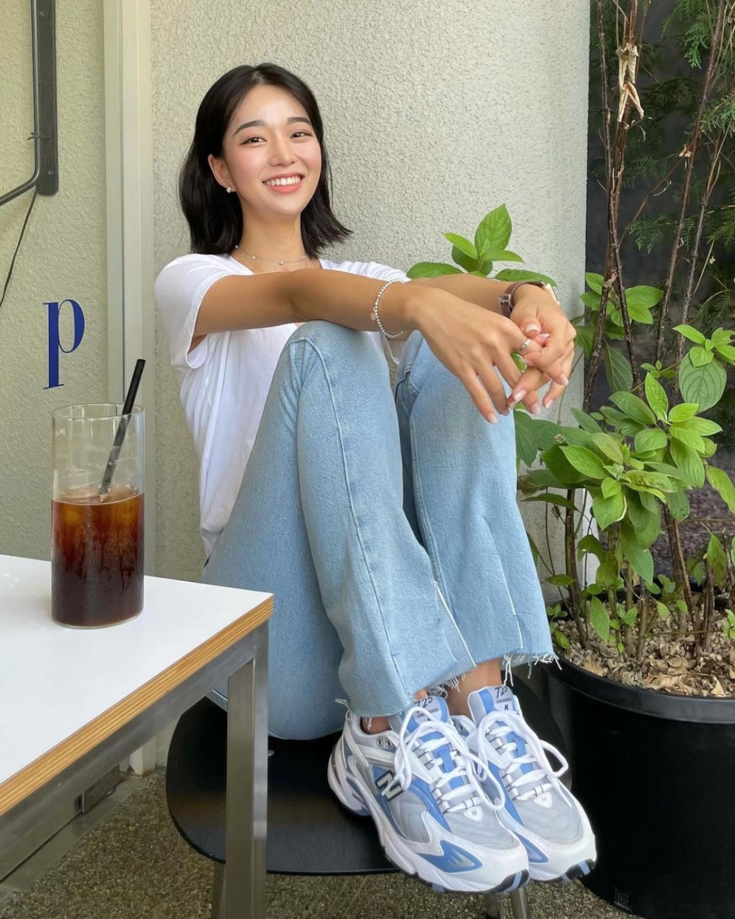 가을 러닝룩💙🤍뉴발725 활용해 이미지6