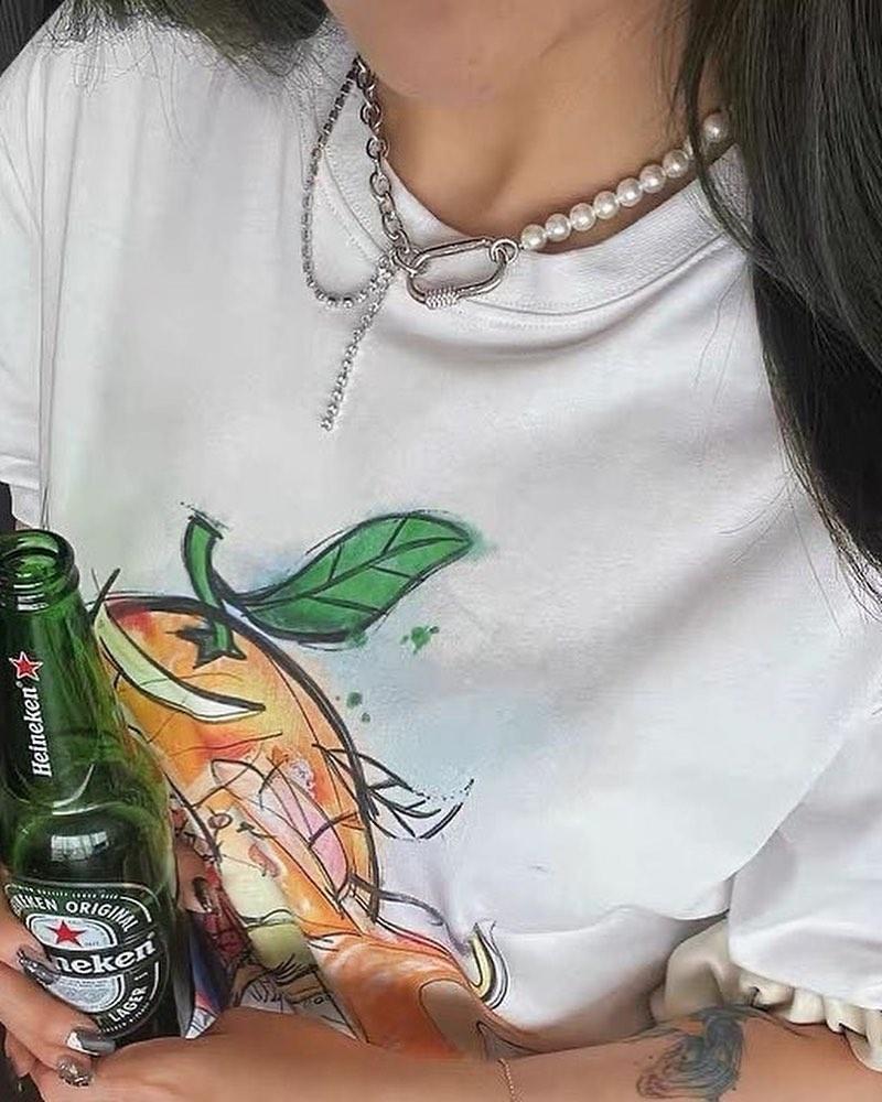 여름용 캐주얼 진주 목걸이🤍 이미지3