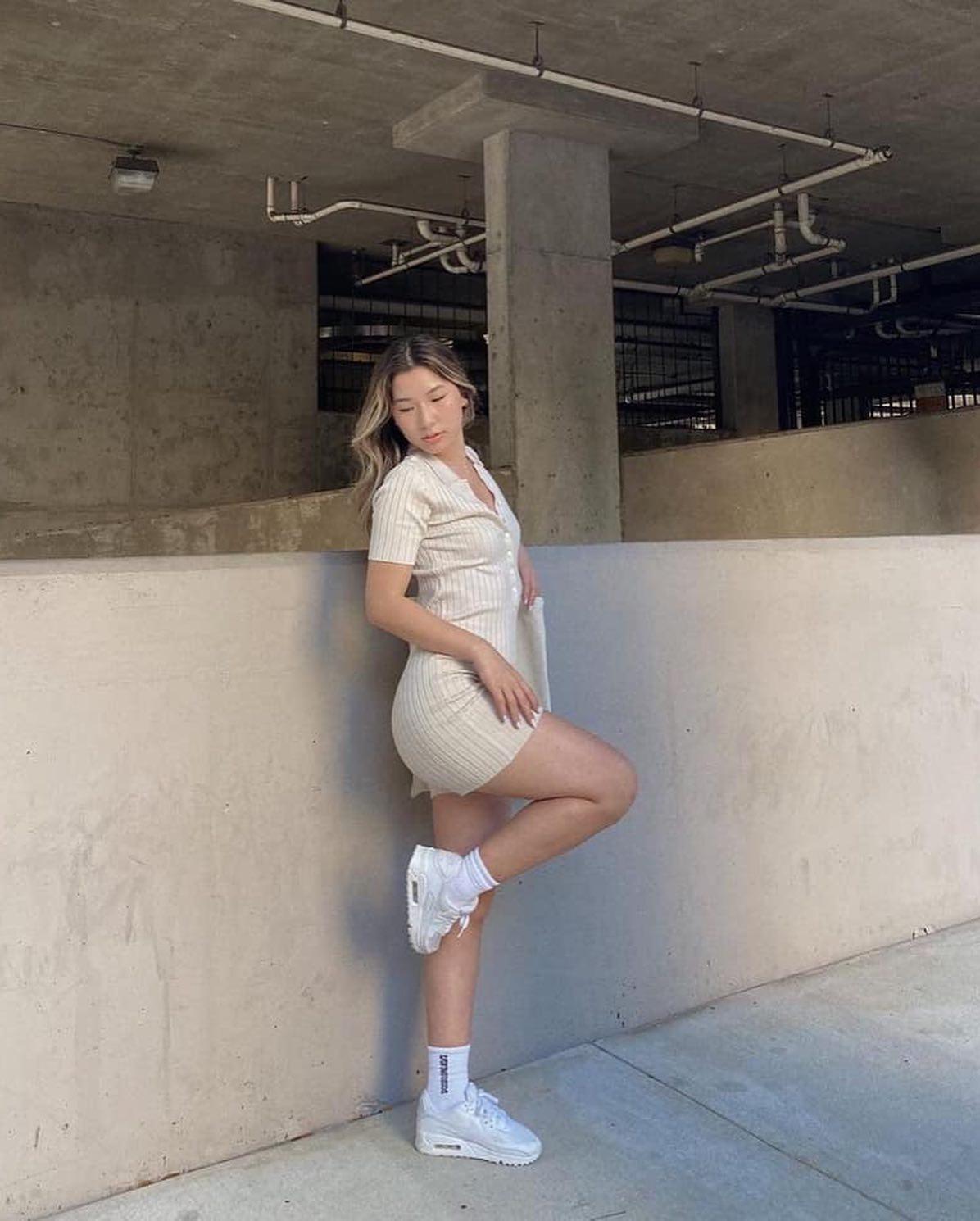 딱 붙는 반팔원피스🤍❤️📸 이미지6