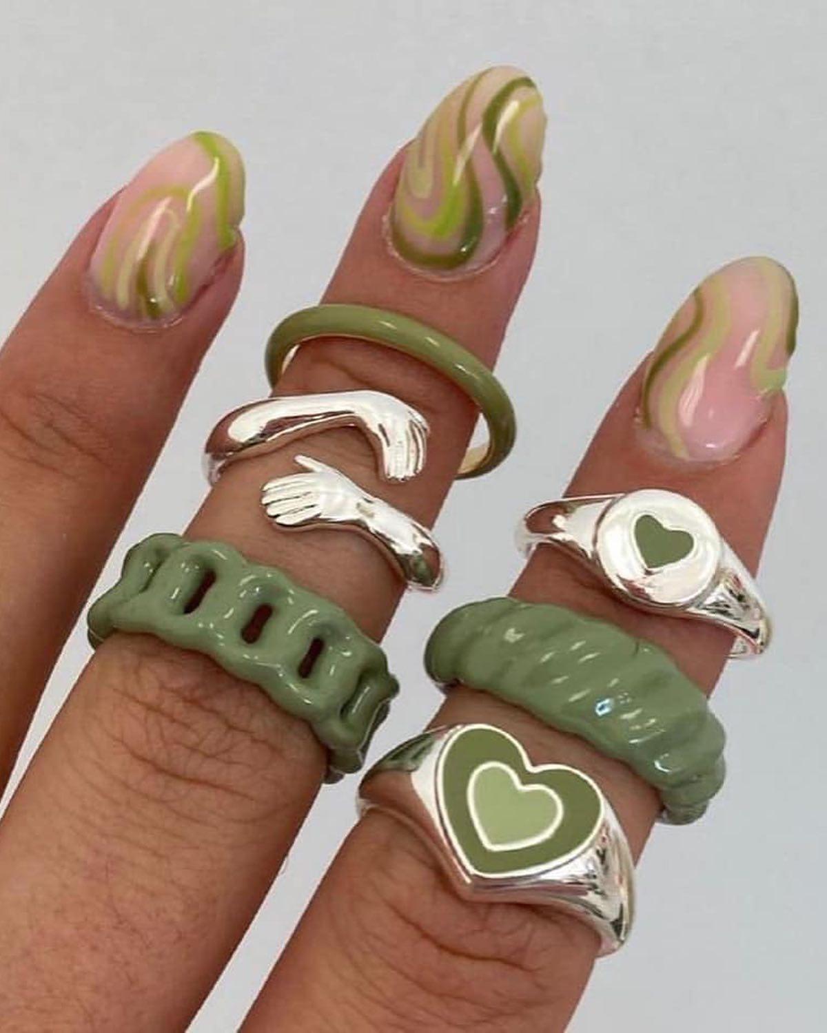 여름엔 상큼한 그린네일🌿💅🏼 이미지5