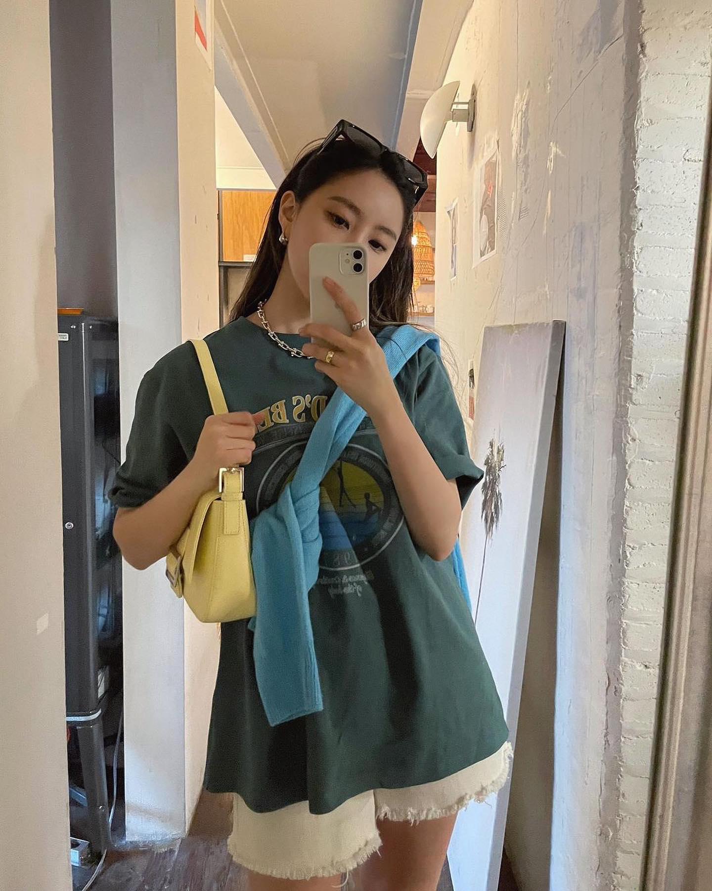 반팔티 여름 코디법💚💜@참고용 이미지2