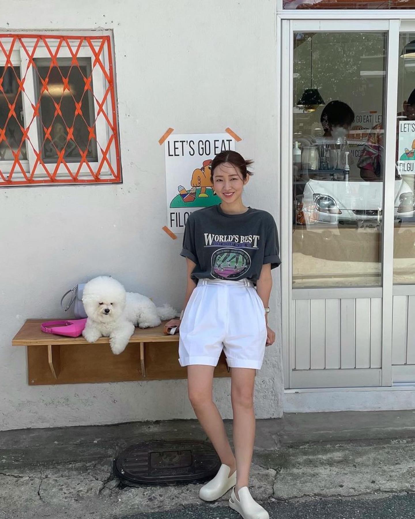 반팔티 여름 코디법💚💜@참고용 이미지9