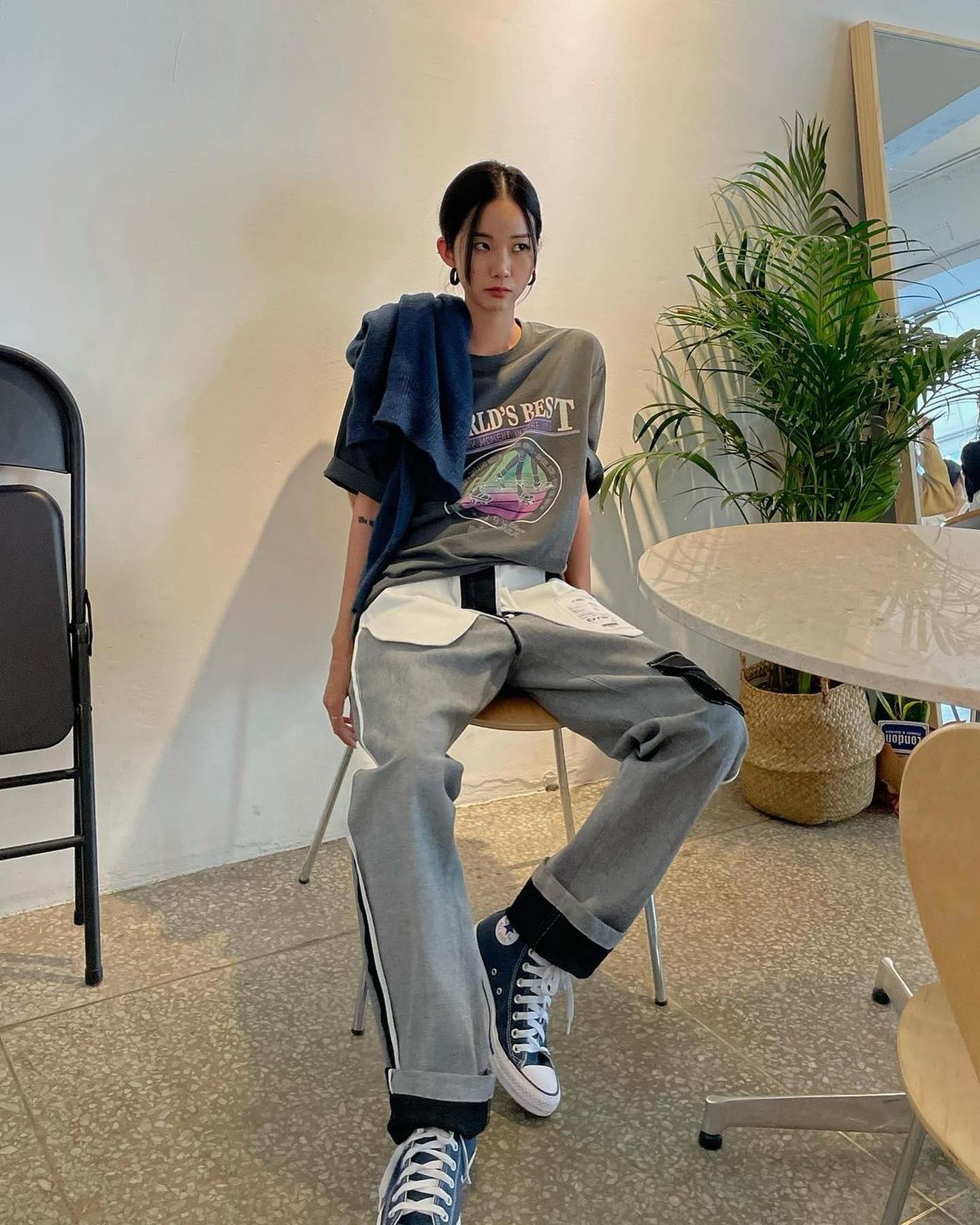 반팔티 여름 코디법💚💜@참고용 이미지10