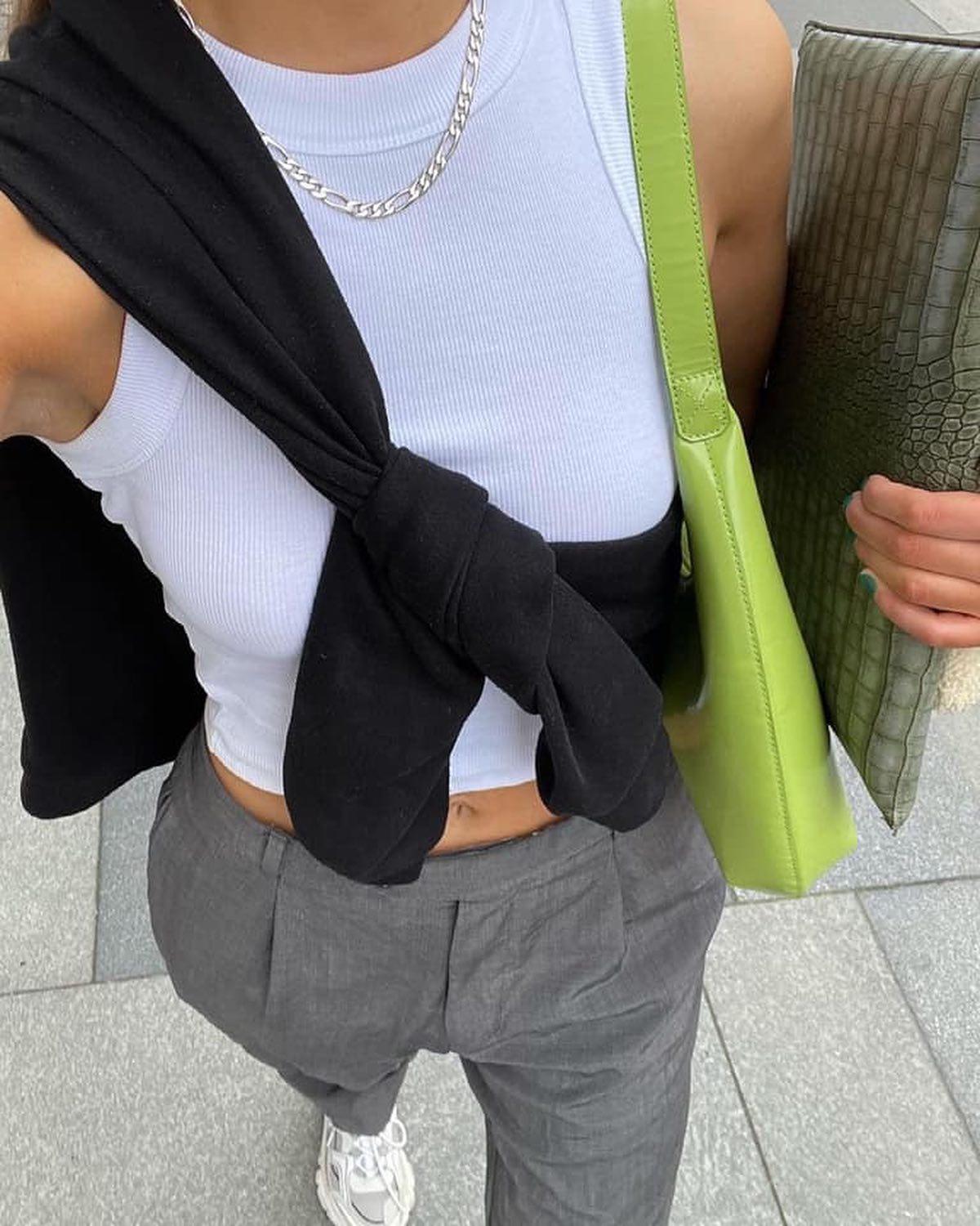 산뜻한 연두색 숄더백🍏💚 이미지3