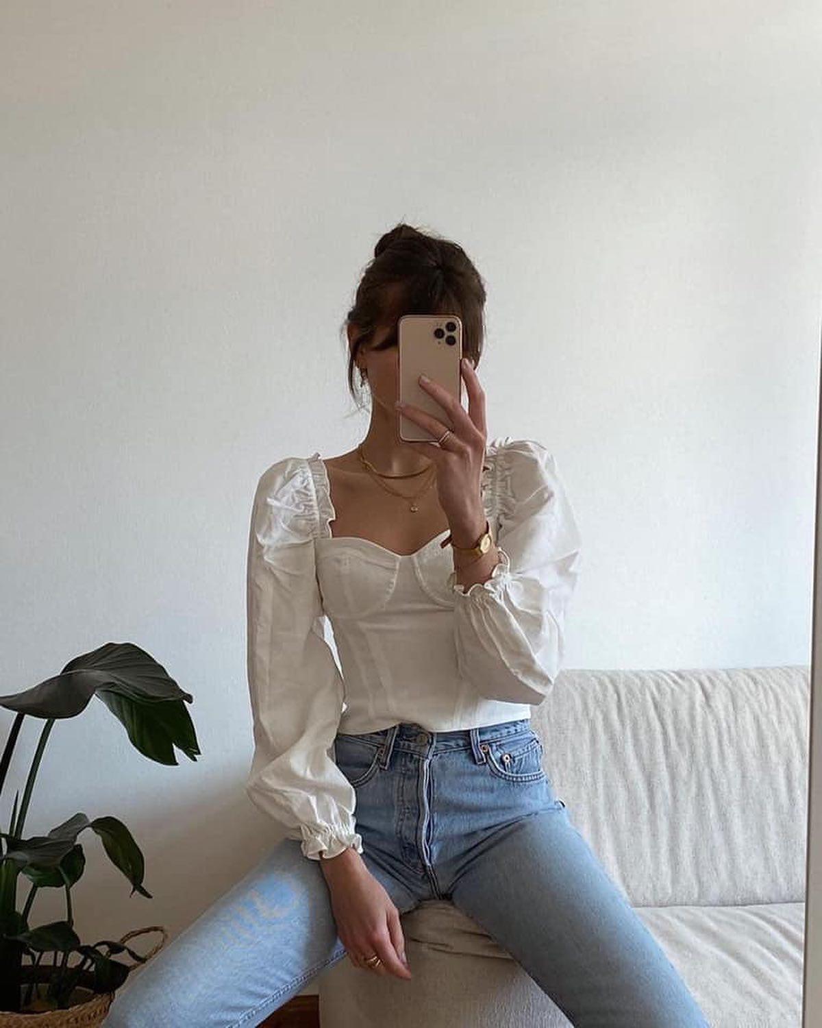 귀엽고 예뻐😘 블라우스🤍💙 이미지1