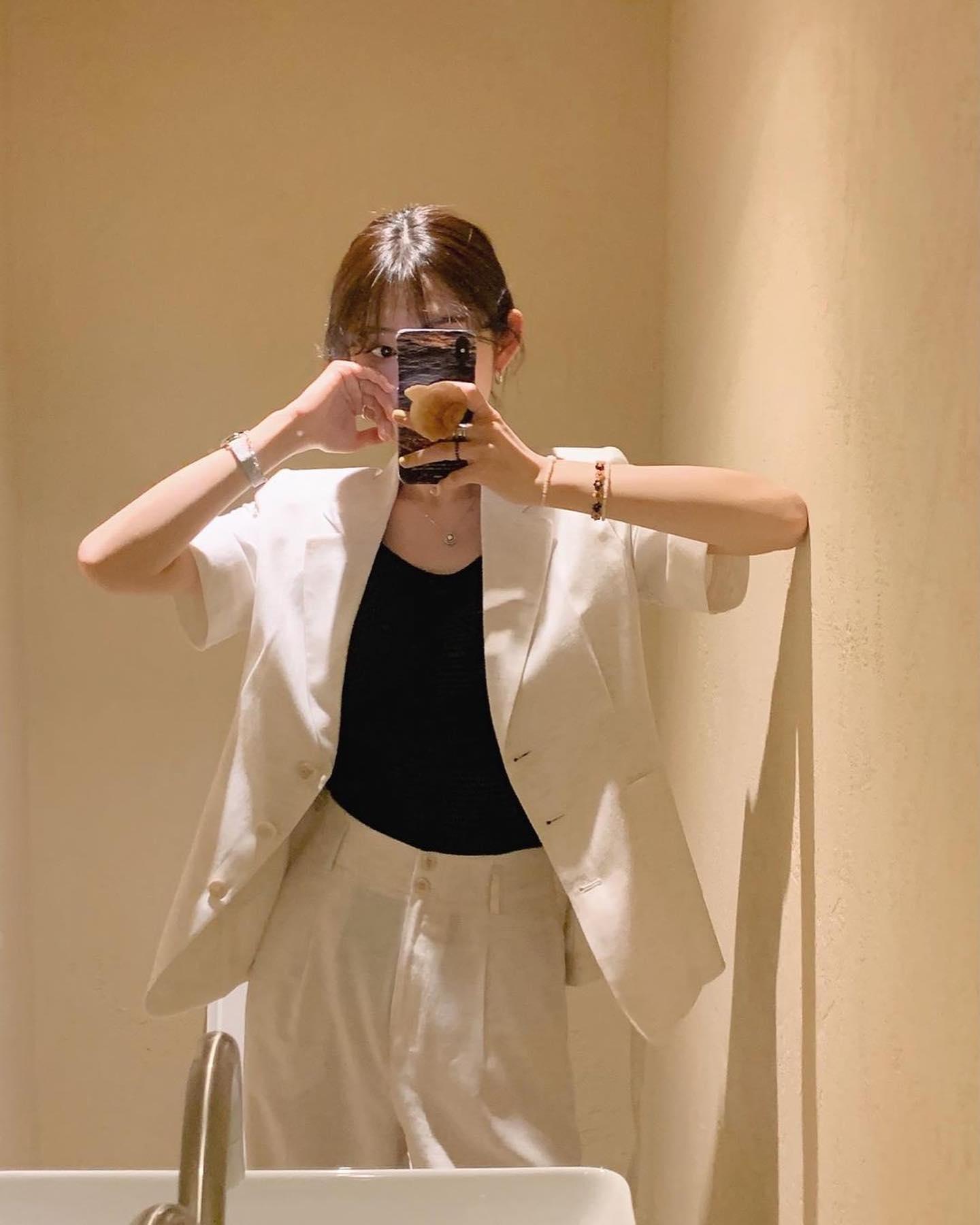 여름 이런룩💛💙셋업 @린넨자켓 이미지4