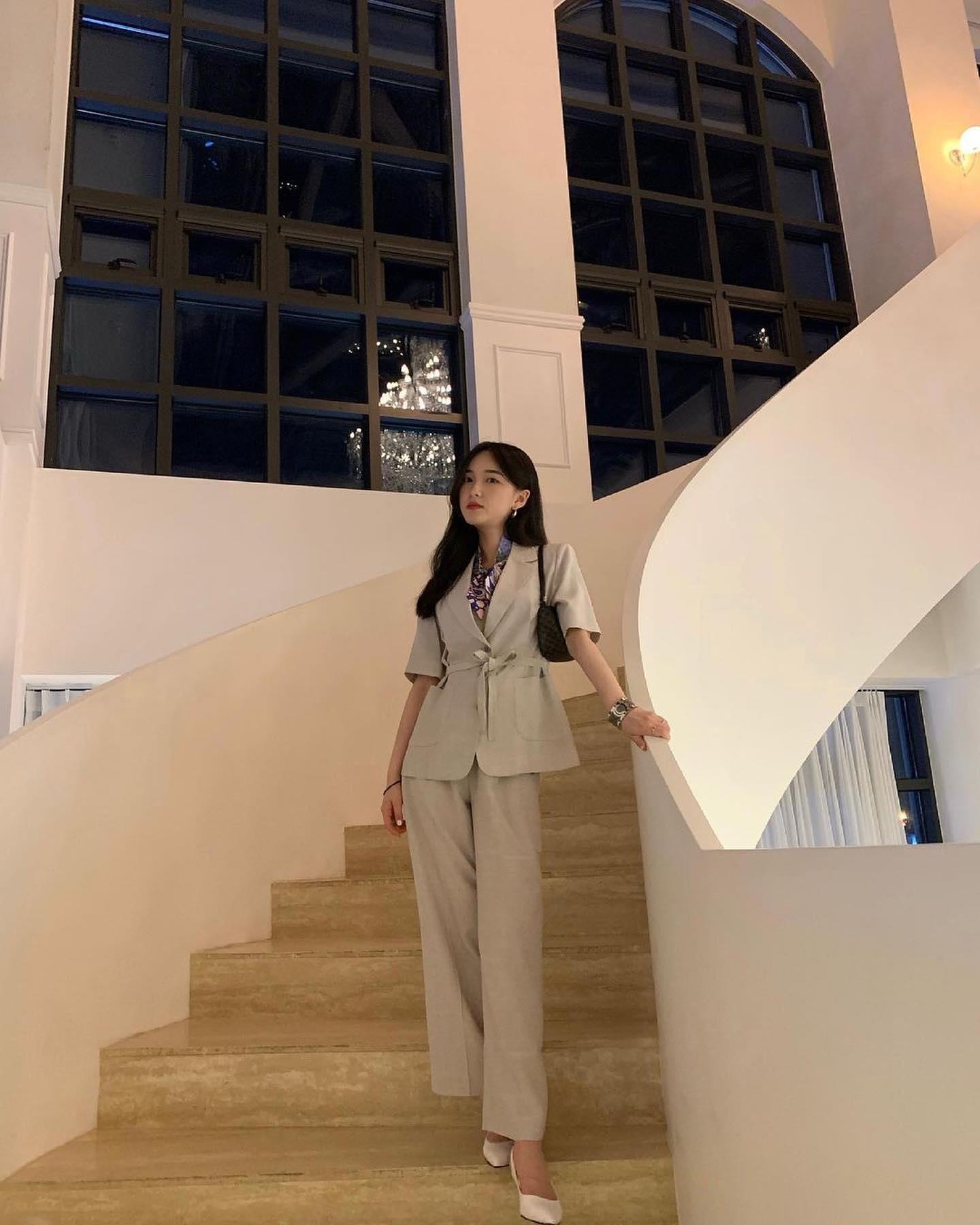 여름 이런룩💛💙셋업 @린넨자켓 이미지9