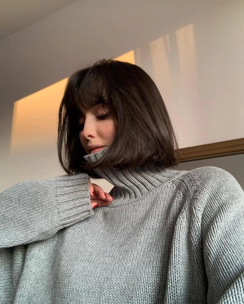 심플한 터틀넥 니트 입기💛 이미지2