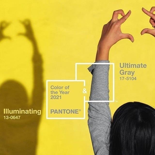 팬톤에서 오픈한 올해의 컬러☑️ 
Illuminating 🍋 Ultimate Gray 💨 @알아두기 이미지