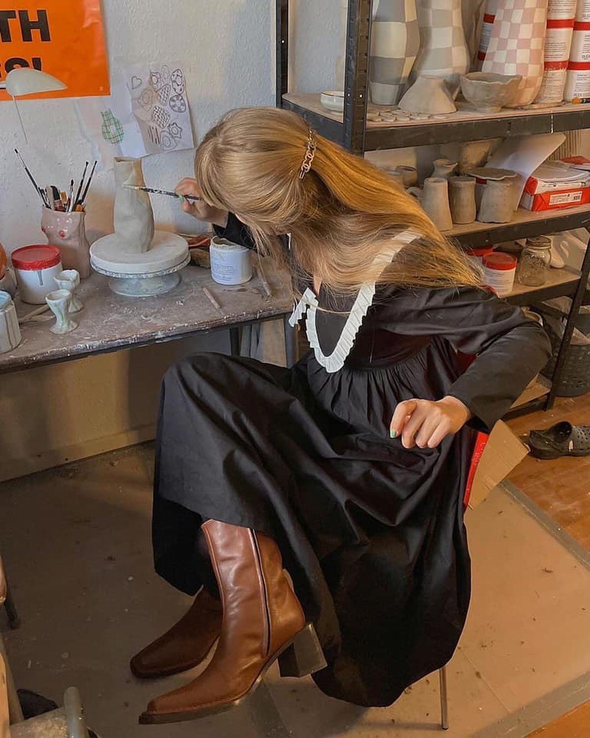 여리여리 원피스에 부츠👗👢 이미지