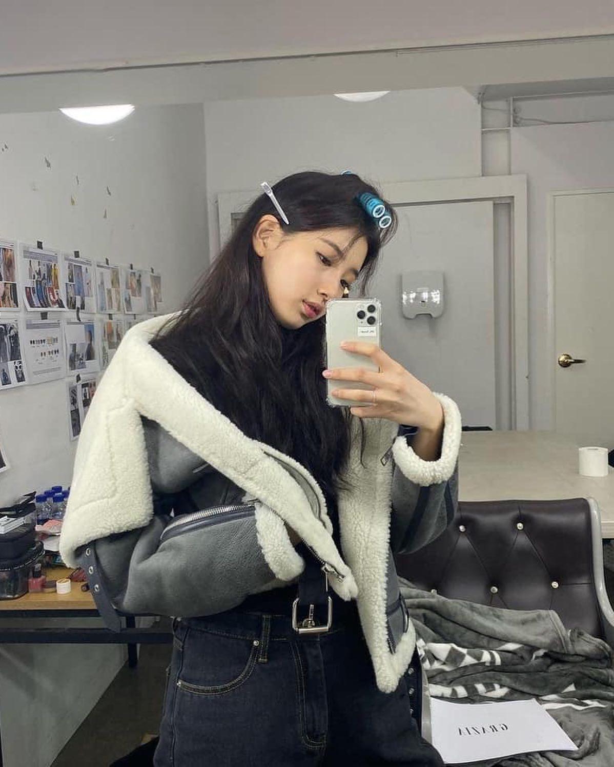 무스탕으로 추위🔫🔫🔫 이미지