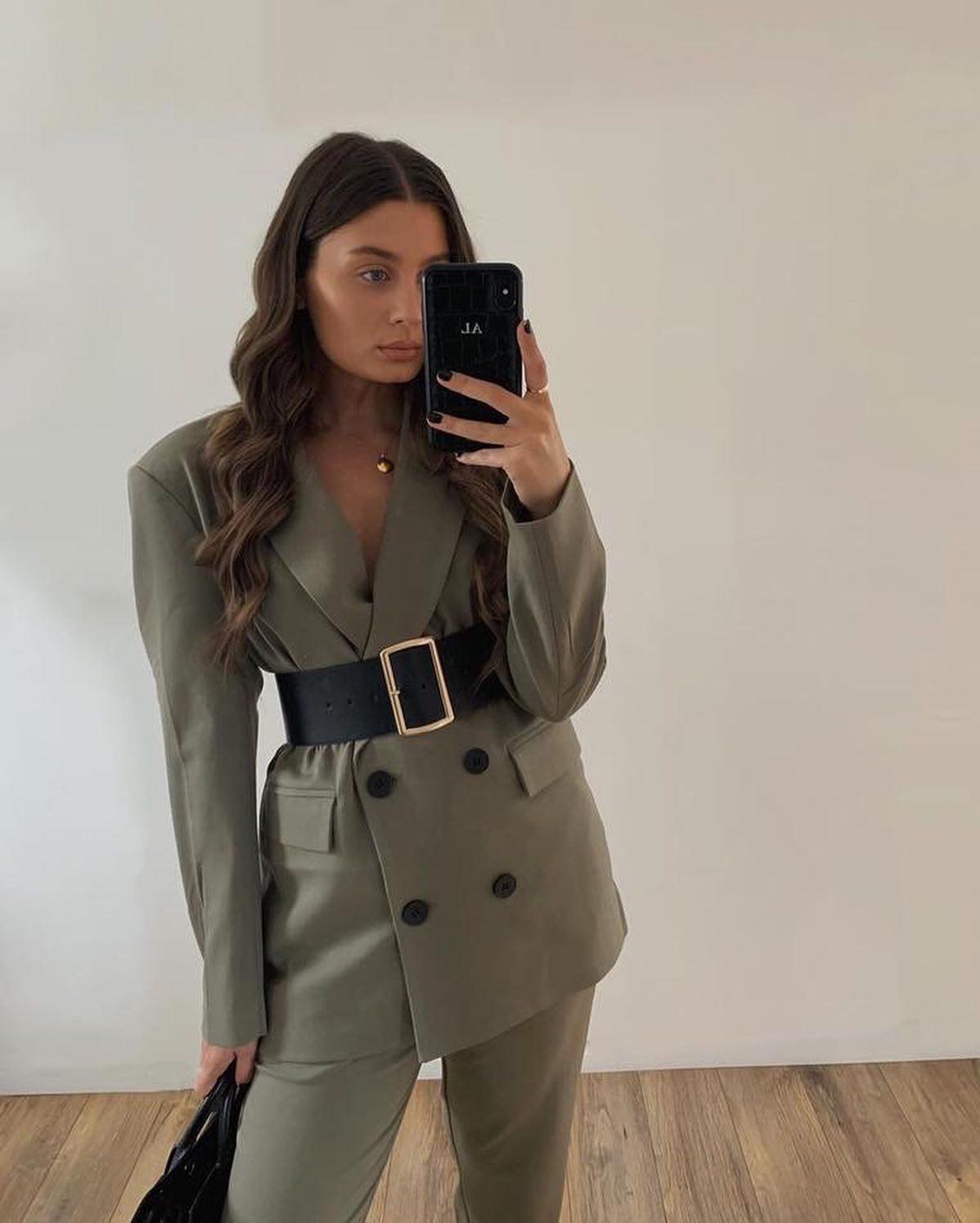 허리 얇아보이는 자켓 코디법🖤 이미지6