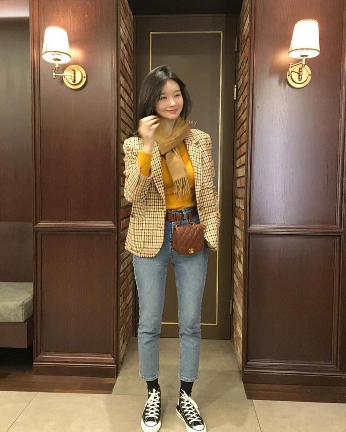 청바지+블레이저 조합👖🖤 이미지