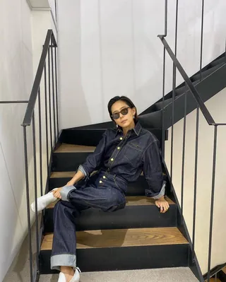 가을 하늘색같은 데님 코디💙 이미지