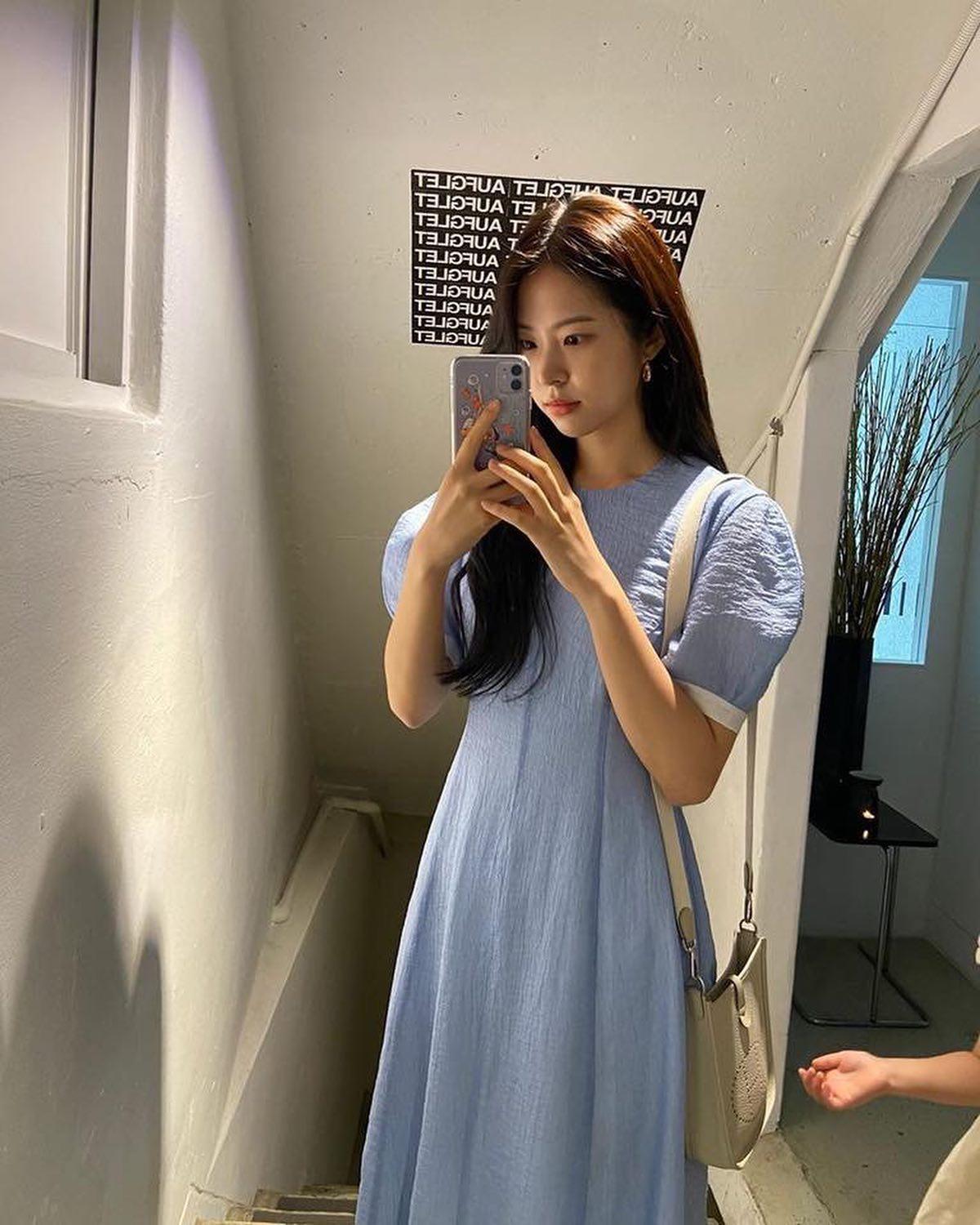 맥시한 원피스로 델룩 완성💙 이미지