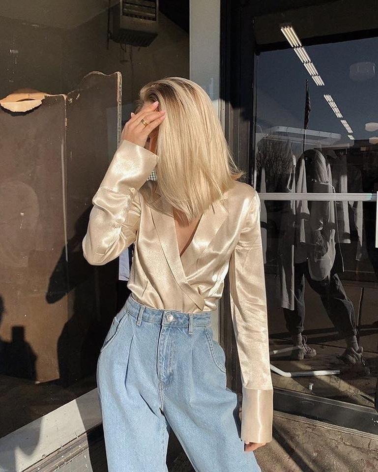 여리한 핏❤️ 실크 셔츠😻 이미지