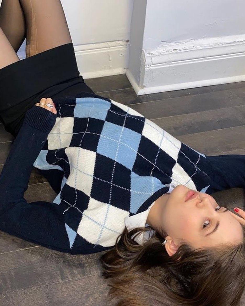 귀여운 느낌🍒 아가일 니트 이미지