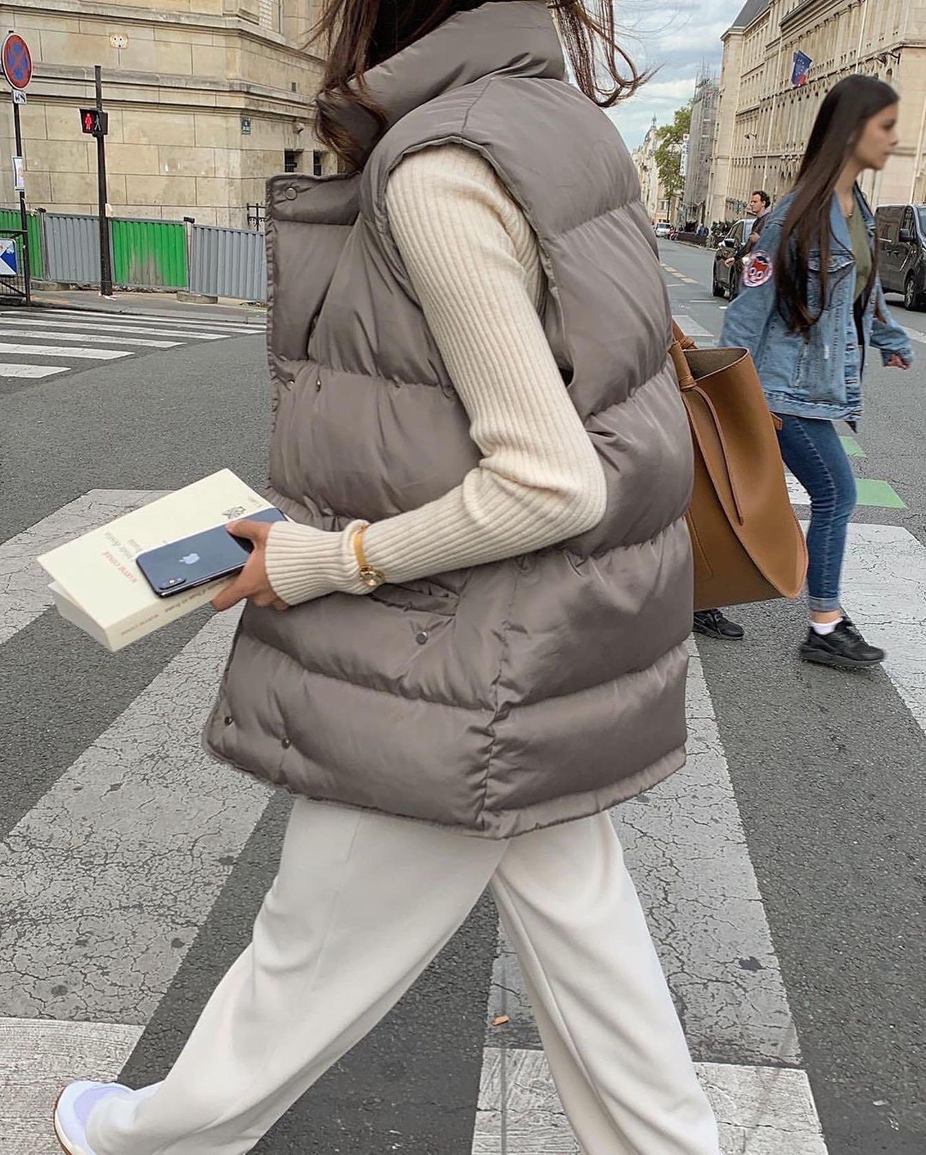 어여쁜 패딩조끼 룩 🧣 이미지