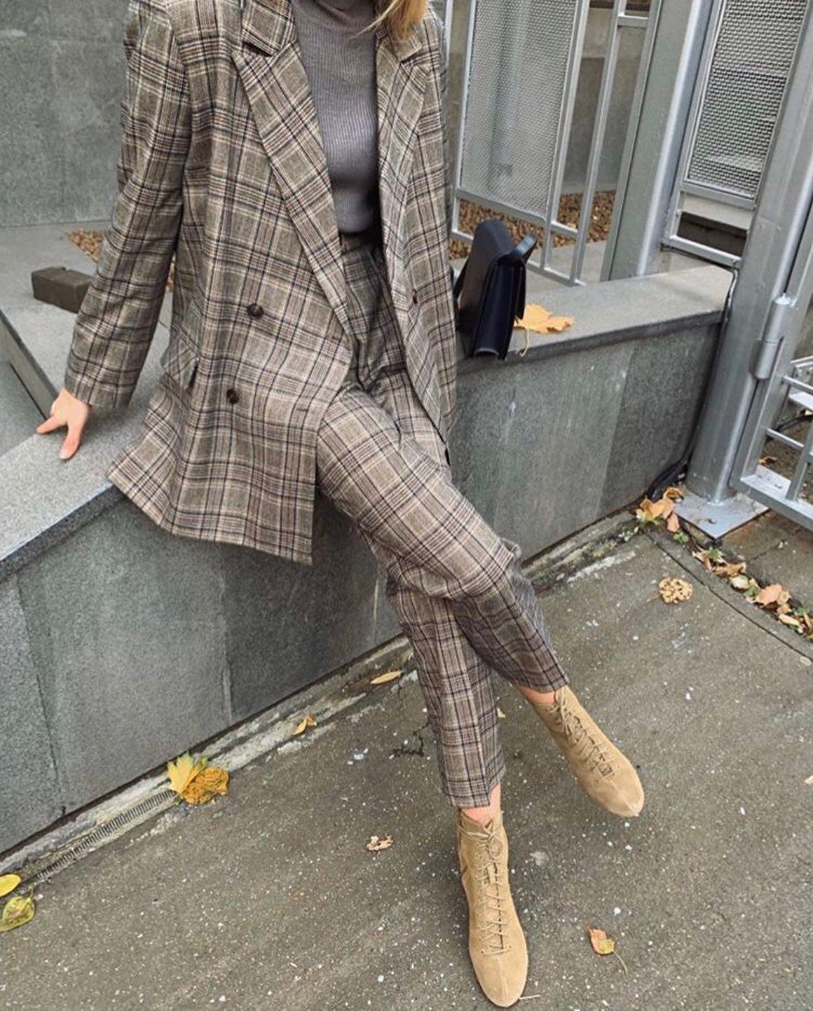 가을 체크바지 코디법🍂 이미지