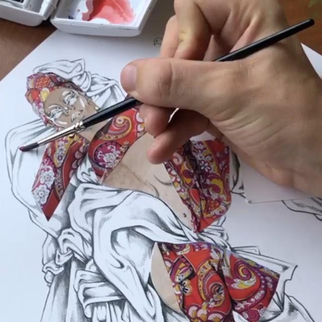 에트로 패턴 그리는 실력🎨ㄷㄷ 이미지