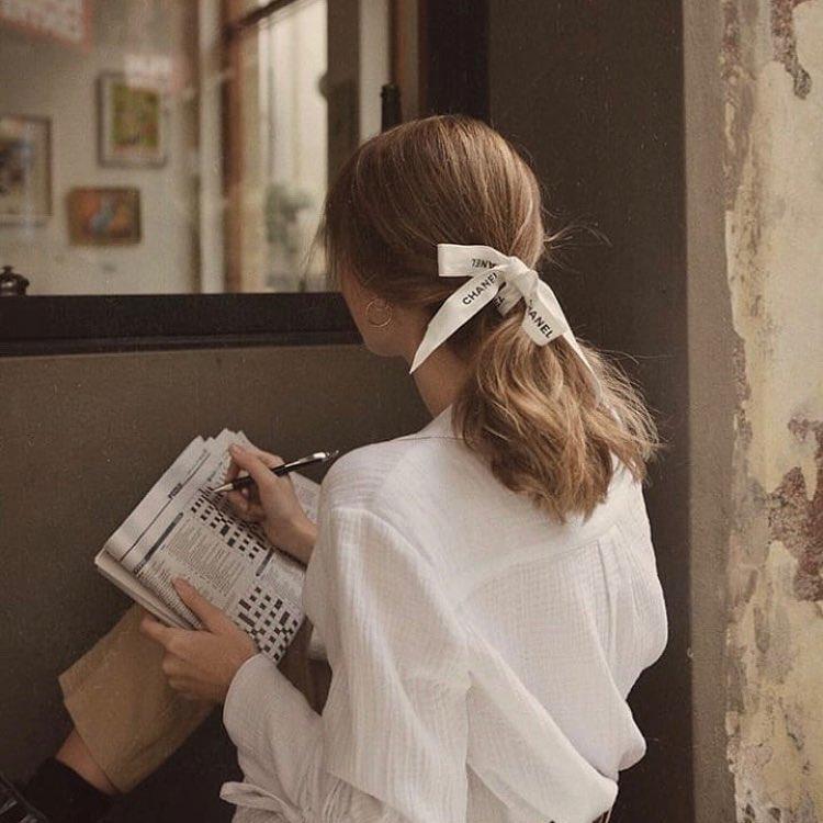 리본으로 머리 묶기 🎀💖 이미지