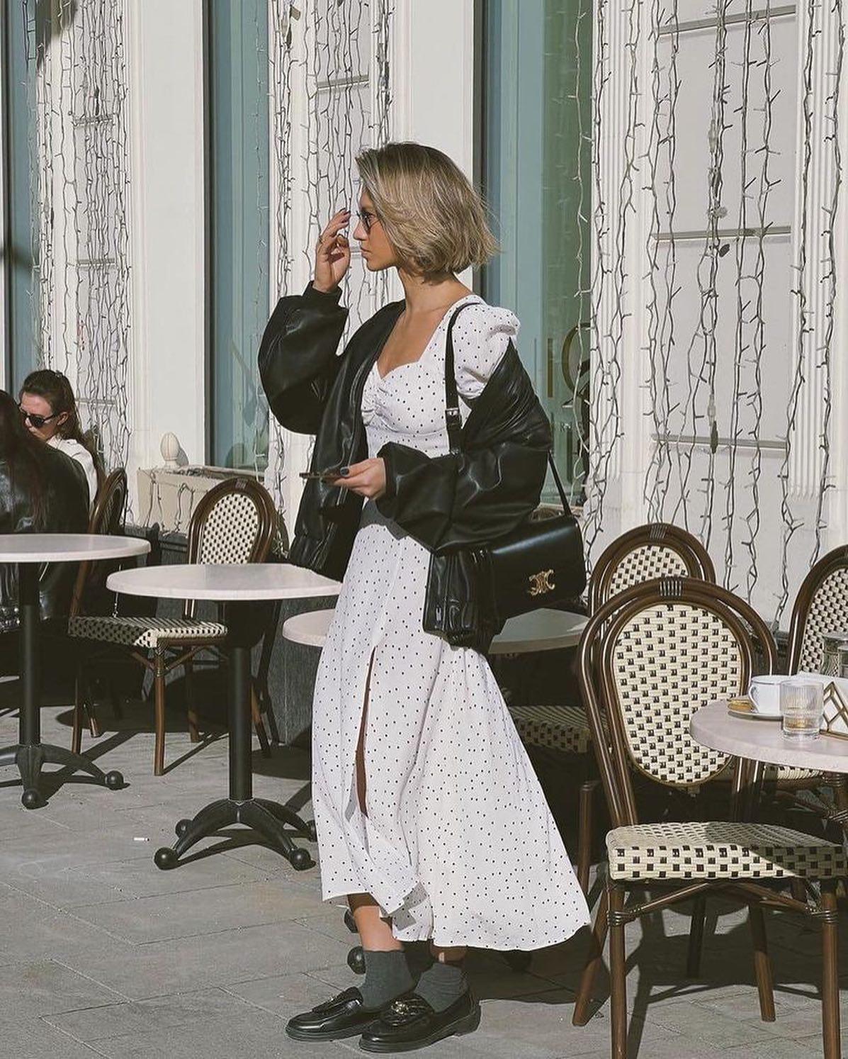 유행타지 않는 도트패턴 코디🖤🤍 이미지2